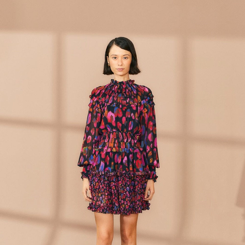 Farm Rio Iridescent Leopards Mini Dress